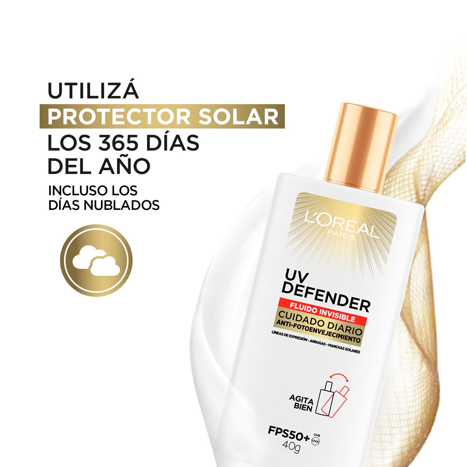 UV Defender Fluido Claro FPS50+ L’Oréal Paris