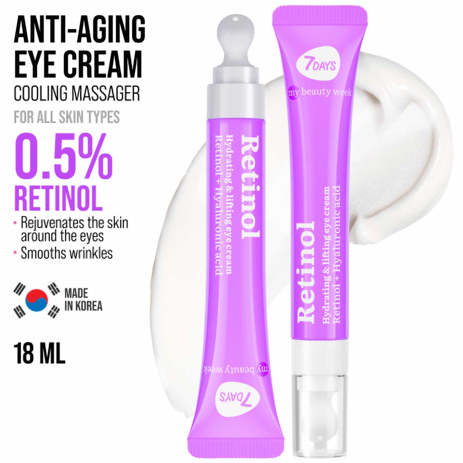 7DAYS MY BEAUTY WEEK EYE CREAM ANTI-AGE &amp; LIFTING RETINOL 18 ML