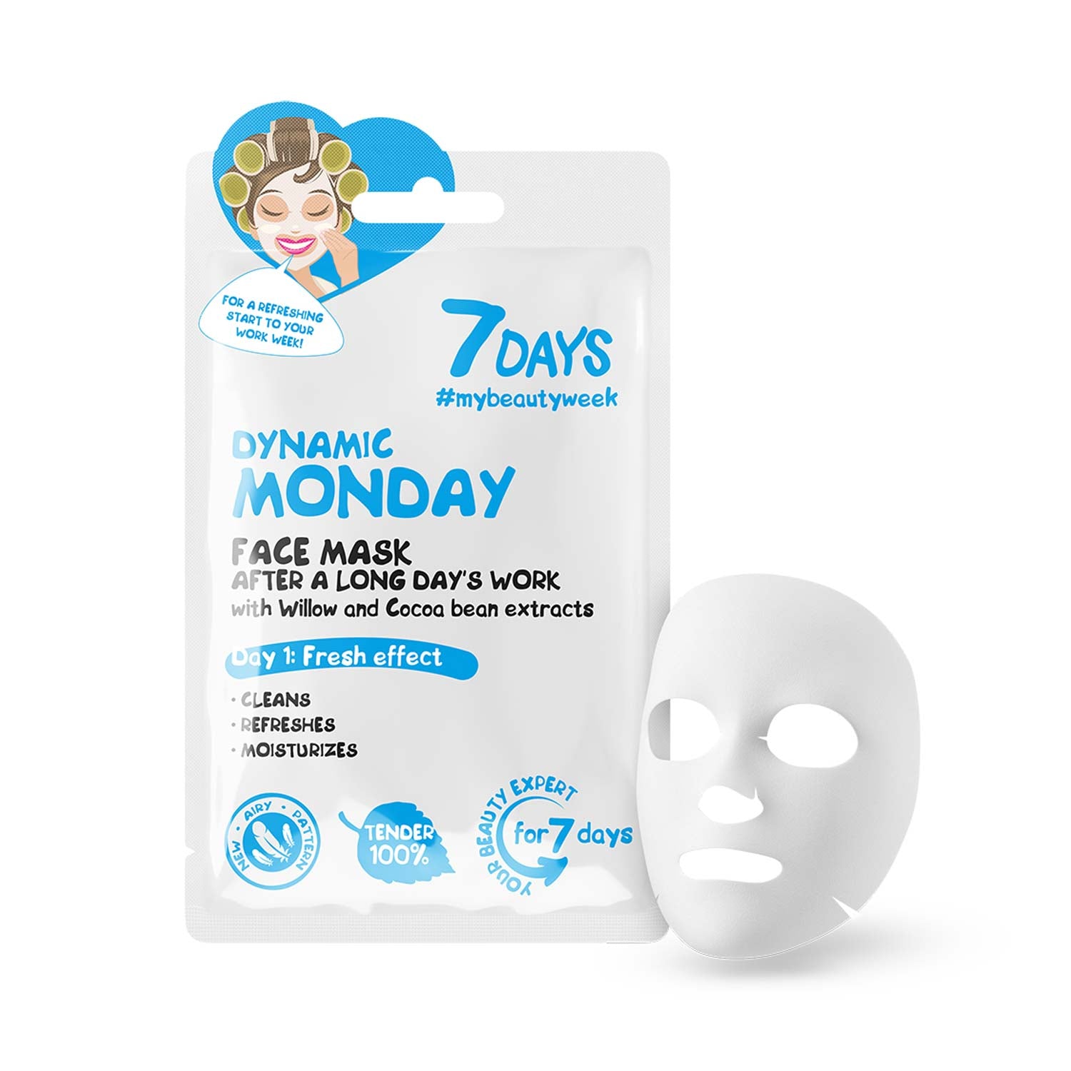 7DAYS FACE MASK DYNAMIC MONDAY WILLOW &amp; COCOA BEANS