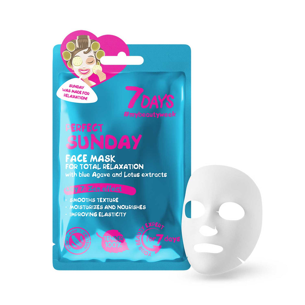 7DAYS FACE MASK PERFECT SUNDAY BLUE AGAVE &amp; LOTUS