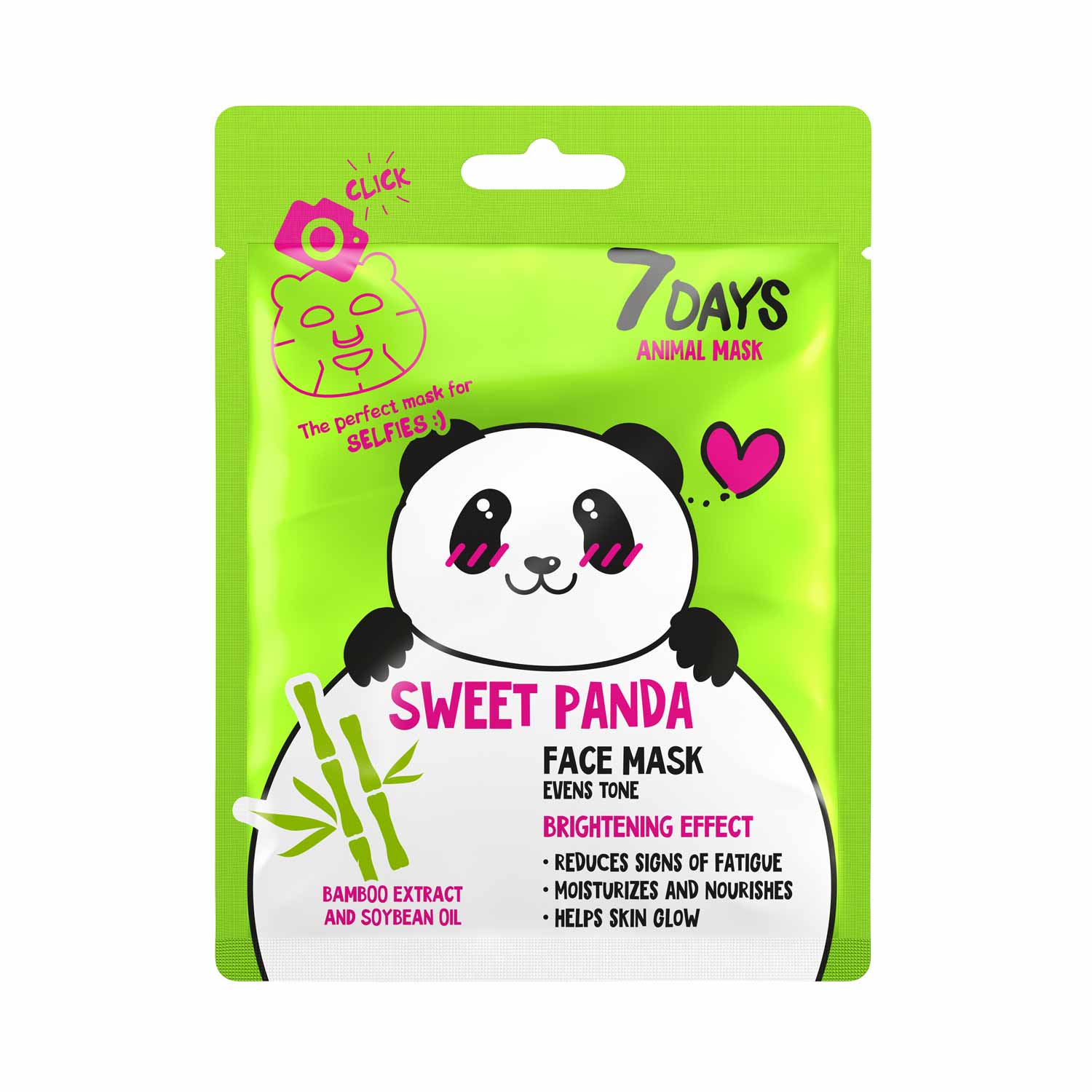 7DAYS ANIMAL MASK SWEET PANDA BAMBOO EXTRACT &amp; SOYBEAN OIL