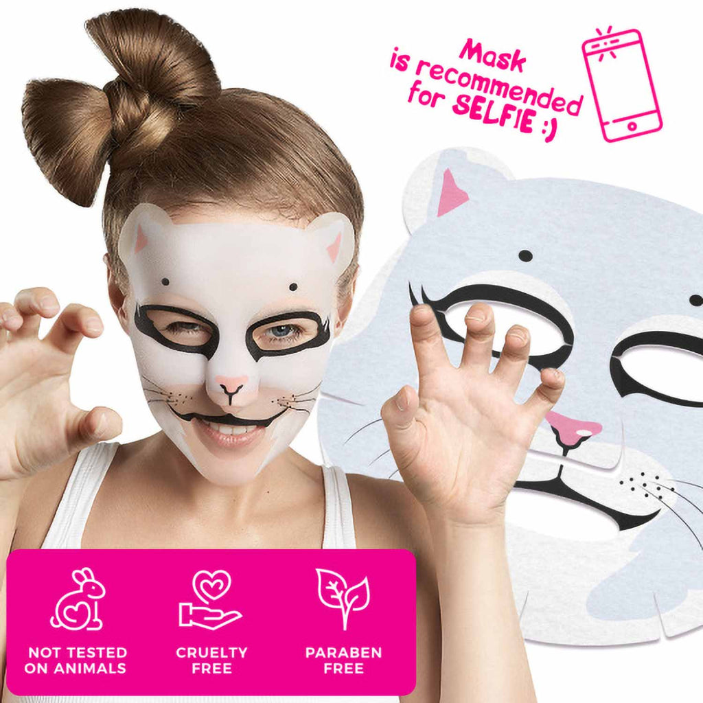7DAYS ANIMAL MASK PRETTY KITTY RASPBERRY JUICE &amp; LAVENDER