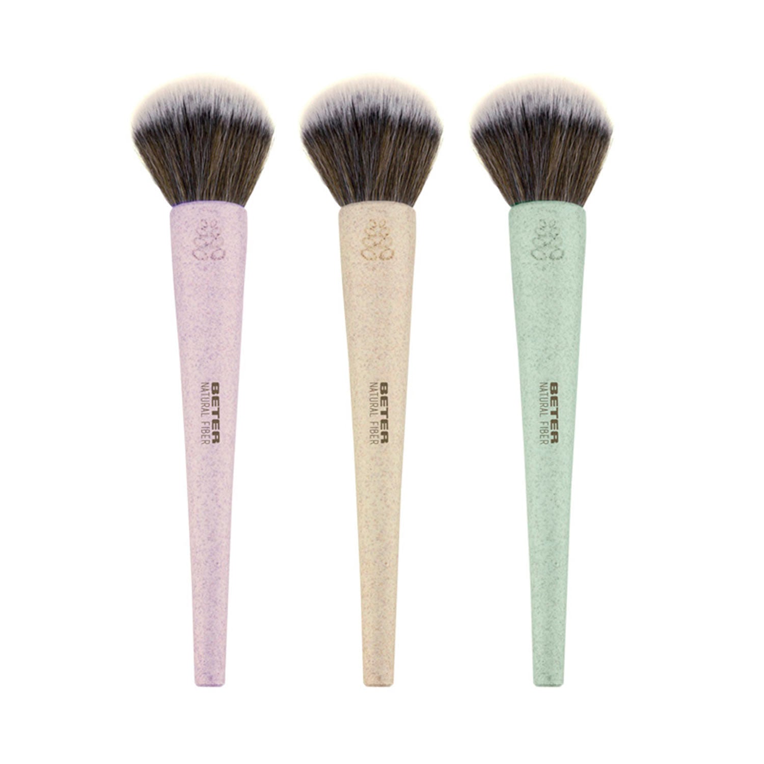 NATURAL FIBER BROCHA DE MAQUILLAJE EN POLVO PELO SINTETICO