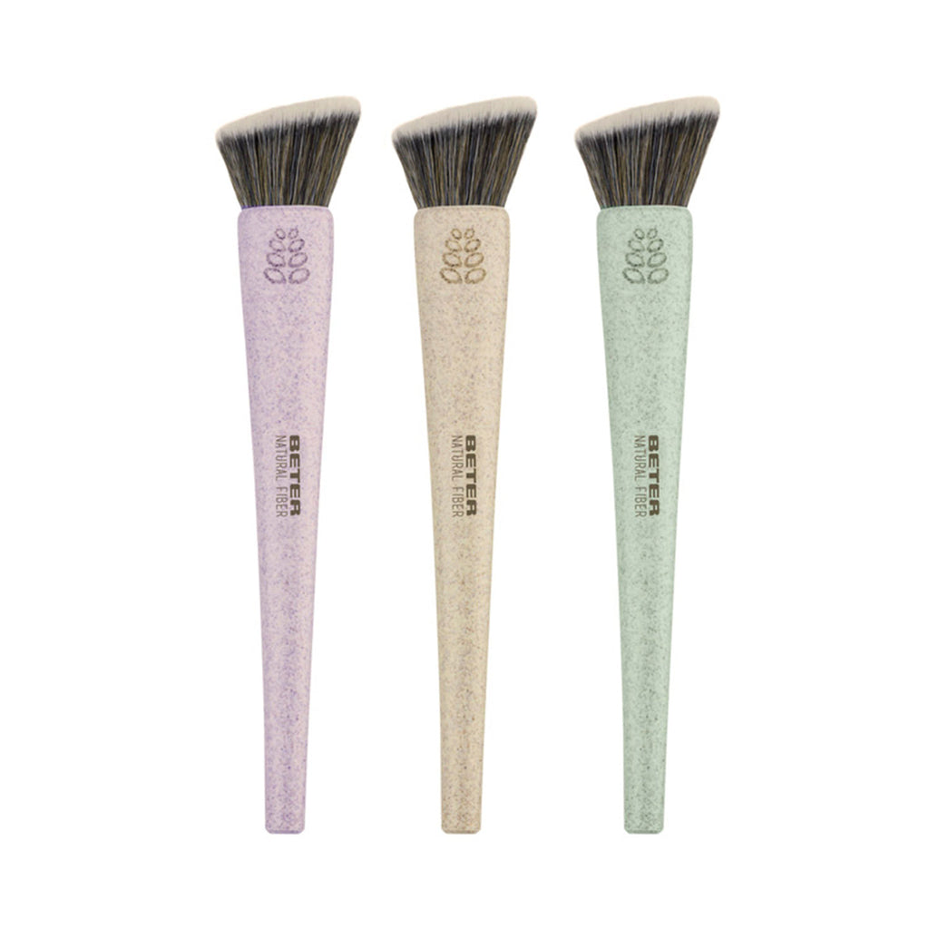 NATURAL FIBER BROCHA FLAT TOP KABUKI PELO SINTETICO