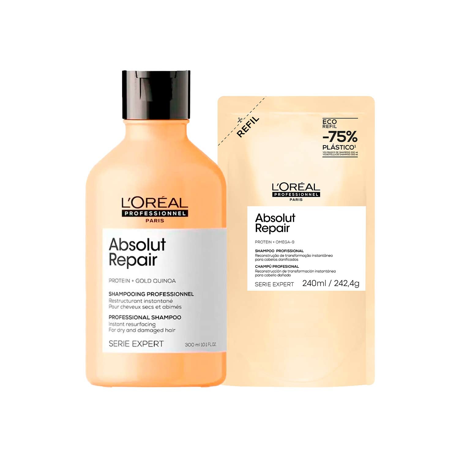 ABSOLUT REPAIR LIPIDIUM GOLD QUINOA SHAMPOO DUO PLUS